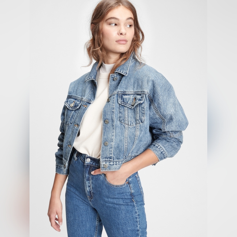 GAP Dolman Icon Denim Jacket XL - Picture 2 of 12